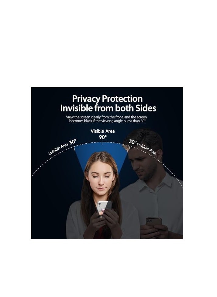 Samsung Galaxy A15 5G Privacy Full Coverage Glass Screen Protector - Black