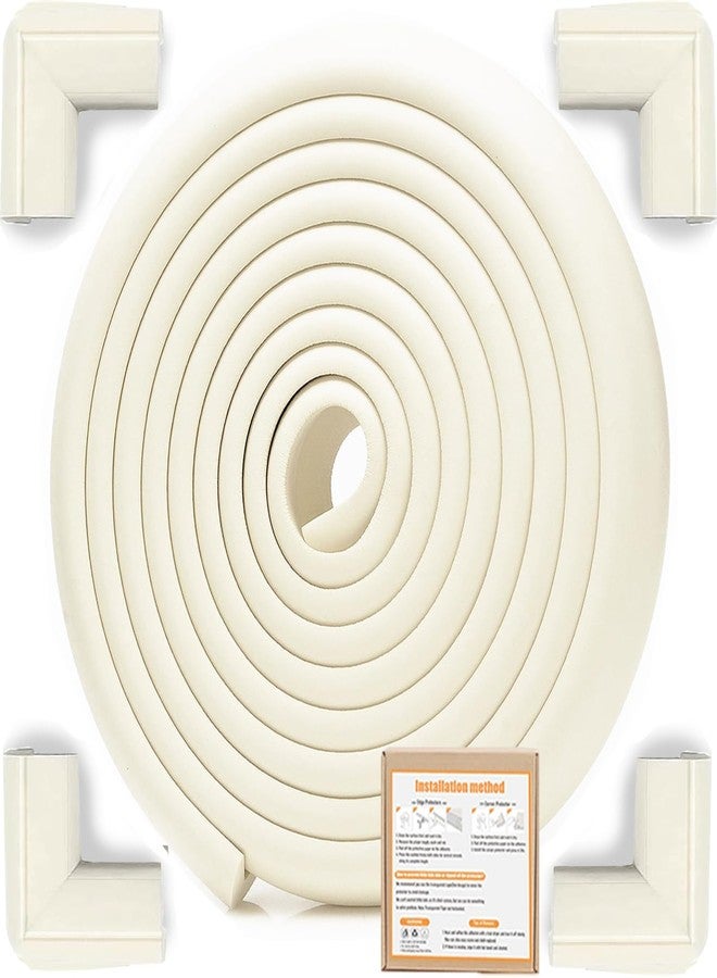 Dekukar Baby Proof Corners and Edges Protector 8.2ft (Large 7.5ft Edge+4 Corner Guard), Fireplace Baby Proofing Bumper, Heavy-Duty Soft NBR Foam Edge Corner Protector for Furniture Table, Childsafe/Pre-Taped - Image 1