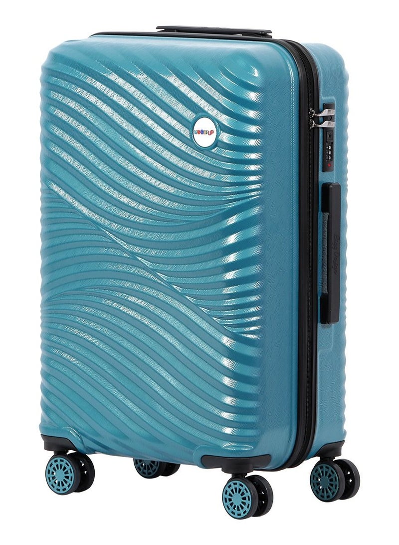 Biggdesign Biggdesign Lightweight Moods Up Carry On Luggage with Spinner Wheel and Lock System Steel Blue 28-Inch - Image 2
