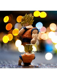 Trunkin Trunkin | DBZ Super Saiyan Son Goku Pre Battle Warm Up Awaken Action Figure | PVC Multicolour Goku Anime Figurine | Collectible Doll Model Toy Gift | 23 Cms  - Image 5