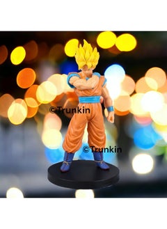 Trunkin Trunkin | DBZ Super Saiyan Son Goku Pre Battle Warm Up Awaken Action Figure | PVC Multicolour Goku Anime Figurine | Collectible Doll Model Toy Gift | 23 Cms  - Image 2