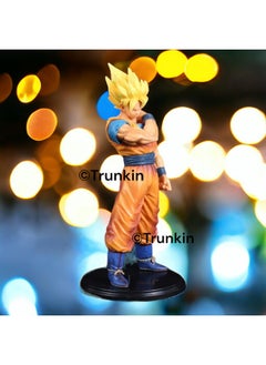 Trunkin Trunkin | DBZ Super Saiyan Son Goku Pre Battle Warm Up Awaken Action Figure | PVC Multicolour Goku Anime Figurine | Collectible Doll Model Toy Gift | 23 Cms  - Image 4