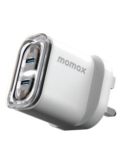 Momax Momax 1-Charge Flow GaN Wall Charger 2-Port USB-C 35W - White  - Image 1