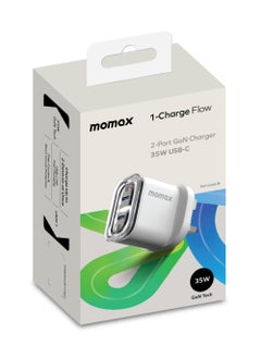 Momax Momax 1-Charge Flow GaN Wall Charger 2-Port USB-C 35W - White  - Image 5