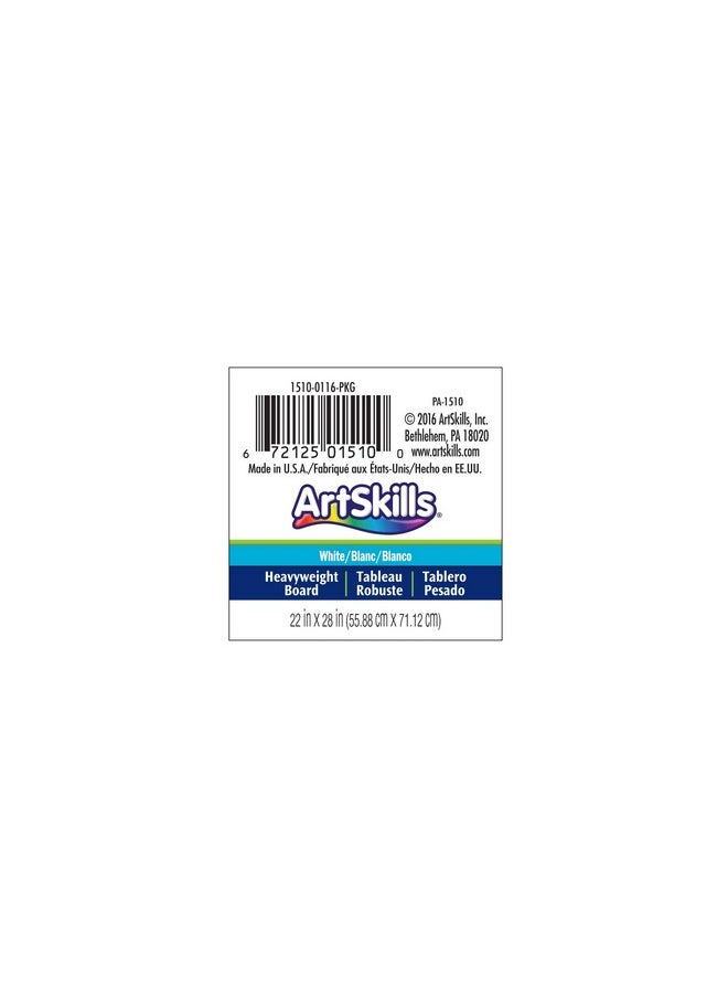 ArtSkills 22" X 28" Poster Board, School Project Supplies, White, Bulk 25-Pack  - Image 5