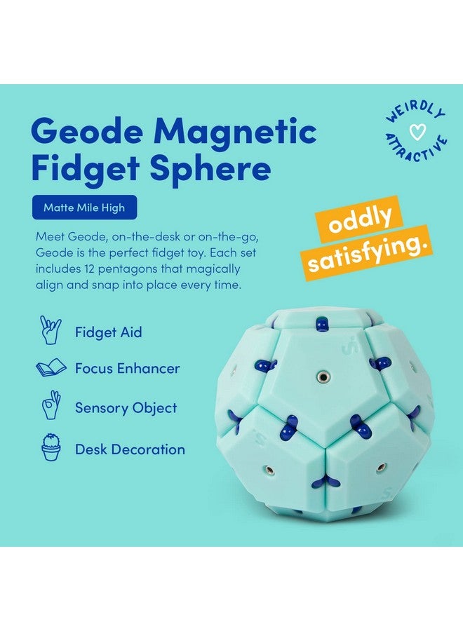 Speks Geode Matte Pentagons Magnetic Fidget Toy For Adults | Quiet Sensory Toy For Stress Relief & Anxiety, Office Desk Toy & Top Gadget Gift Idea | Mile High, 12-Piece Set - Image 2