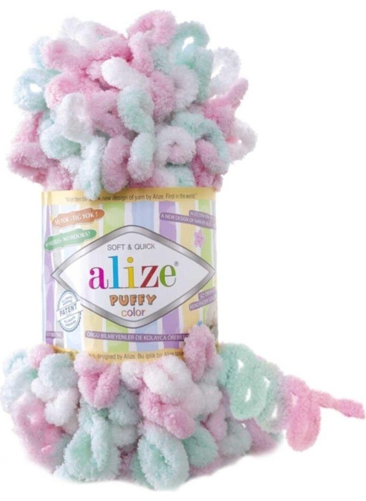 ALIZE - Puffy Color Hand Knitting Yarn (Pack of 5) - 6052 - Image 1