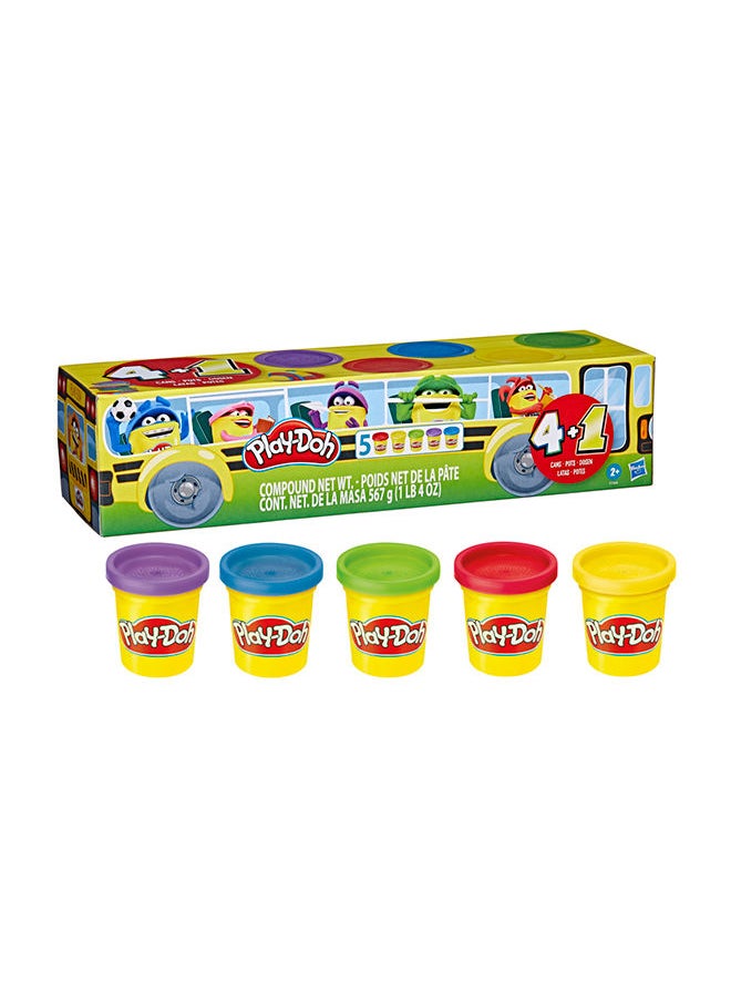 Play-Doh - Non-Toxic Back To School 5-Pack Of Modeling Compound, 4-Ounce Cans - Image 1