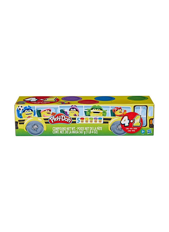 Play-Doh - Non-Toxic Back To School 5-Pack Of Modeling Compound, 4-Ounce Cans - Image 1