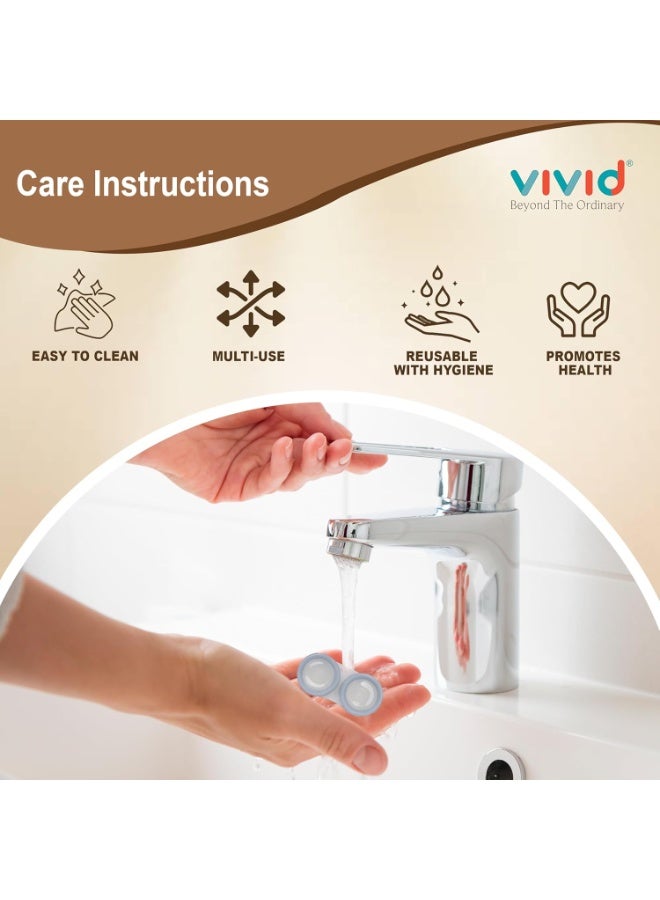 Vivid Portable Mini Contact Lens Case Travel Kit with Mirror, Tweezers & Remover Tool – Cute Design Eye Box Holder for Storage, Daily & Outdoor Use LC-3059-Sky Blue  - Image 5