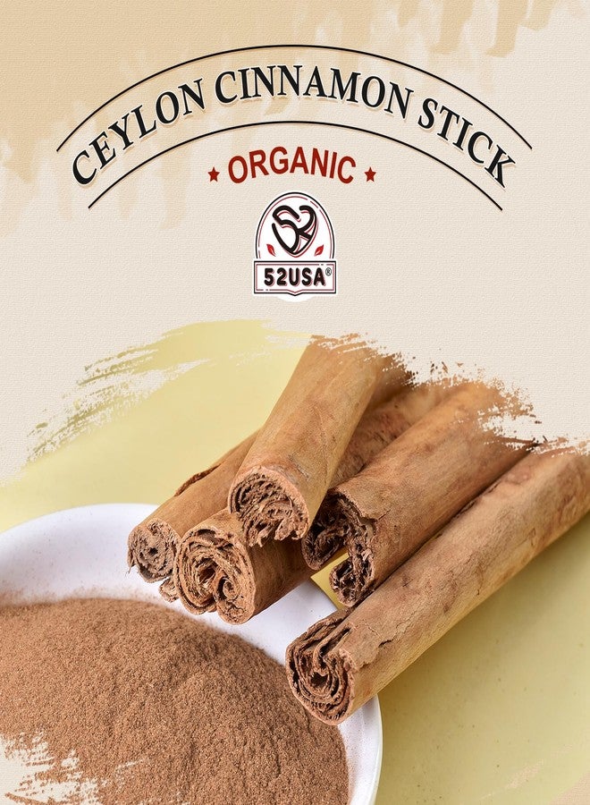 52USA Organic Ceylon Cinnamon Sticks, 1 Ounce (Pack of 1), True Cinnamon Farmed in Sri Lanka, Whole Cinnamon Sticks Bulk, Vegan, Non GMO, 28g - Image 3