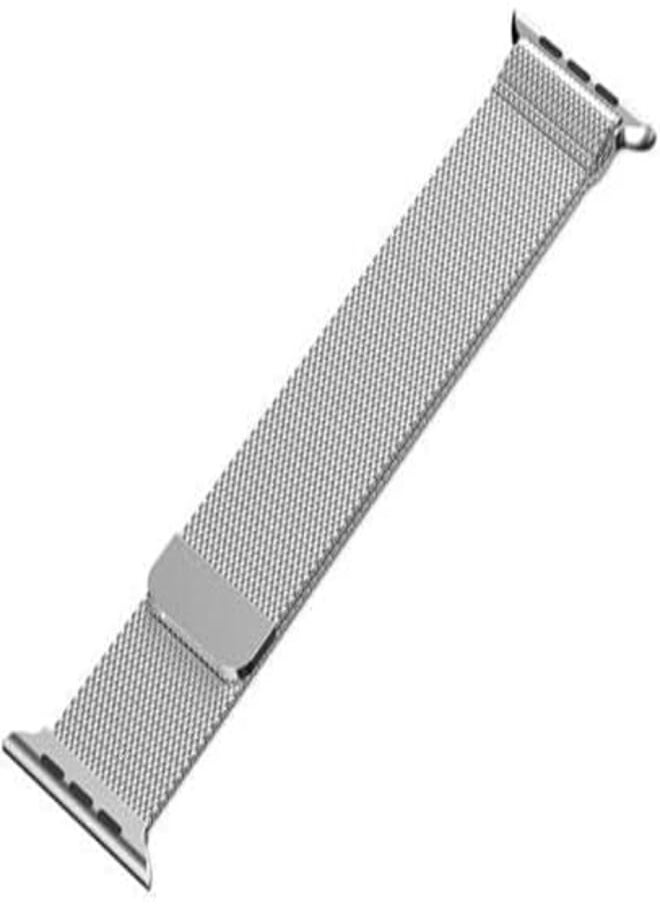 SBAQ - Sbaq Magnetic Stainless Steel Band for Apple Smart Watch 38 mm , Silver - Image 1