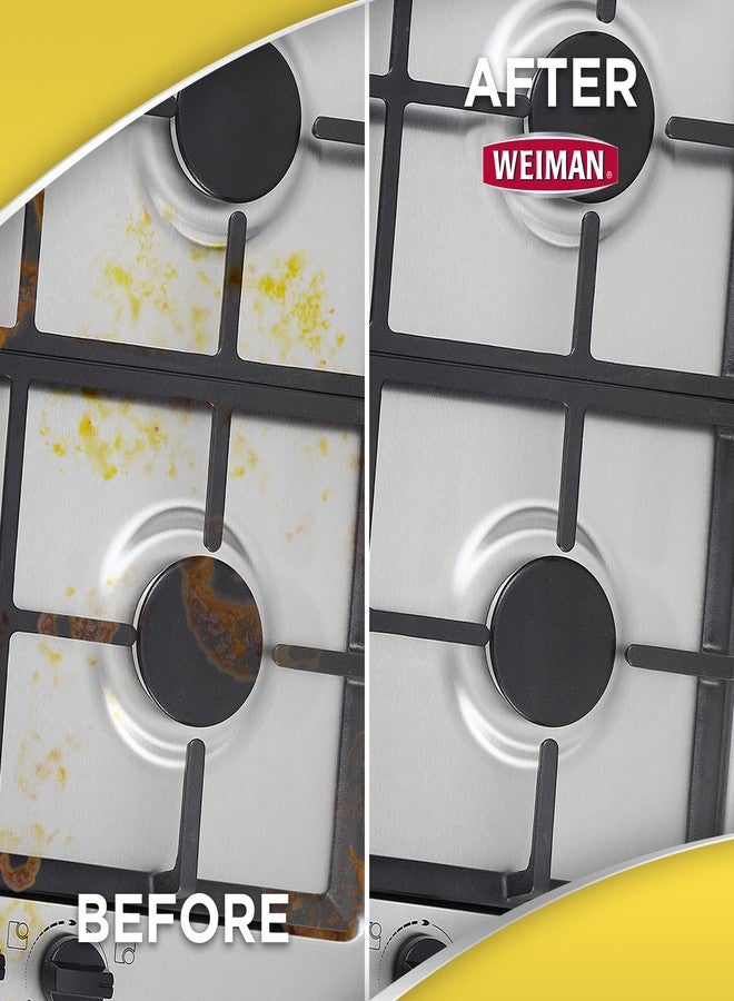 Weiman Heavy Duty Stove and Oven Cleaner and Degreaser for Glass, Ceramic Cooktops, BBQ grill grates - 2 Pack, 24 Oz w/MicroFiber Towel - Image 4