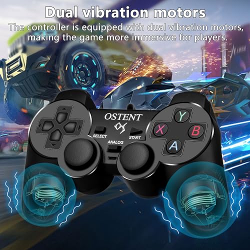 OSTENT Wired Analog Controller Gamepad Joystick Joypad for Sony Playstation PS2 PS1 PS One PSX Console Dual Shock Vibration Video Games - Image 4