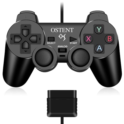 OSTENT Wired Analog Controller Gamepad Joystick Joypad for Sony Playstation PS2 PS1 PS One PSX Console Dual Shock Vibration Video Games - Image 1