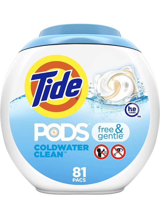 Tide Tide PODS Free & Gentle Laundry Detergent Soap Pods, 81 count  - Image 2