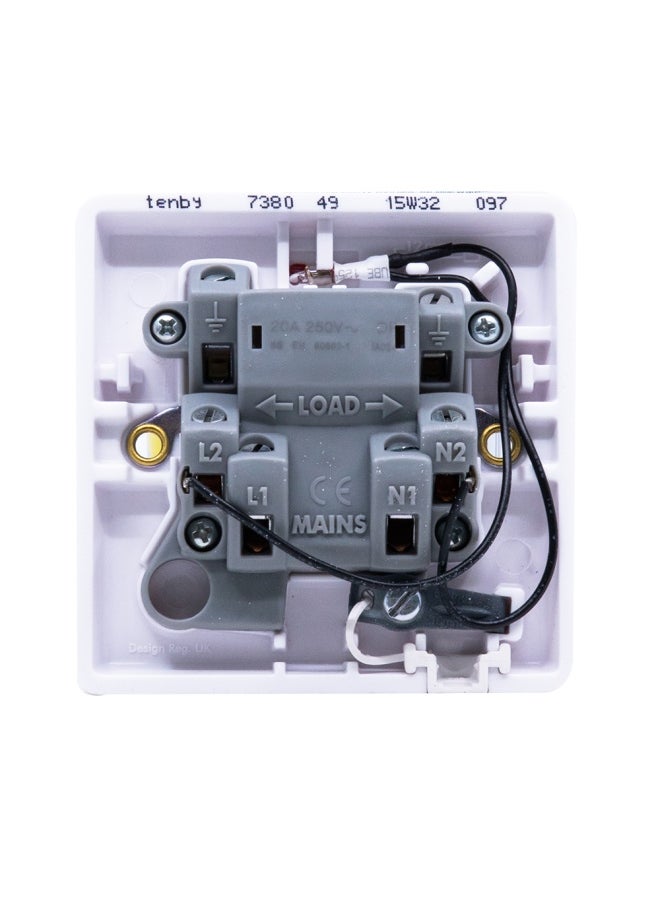 Tenby Tenby 20A D.P Switch Concealed Cord Outlet 