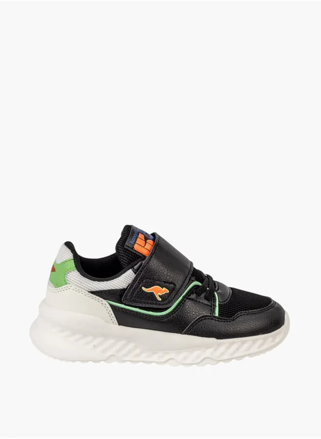 كانغاروس Boys Colourblock Sports Shoes With Hook And Loop Closure