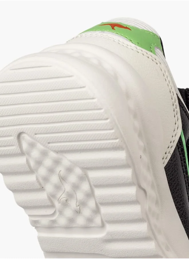 كانغاروس Boys Colourblock Sports Shoes With Hook And Loop Closure