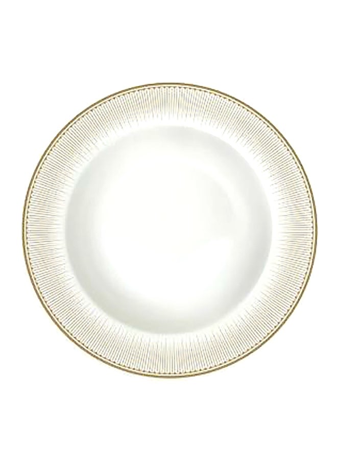 Easy Life Festive Collection Porcelain Soup Plate White and Gold 21.5 cm R0943#FESV 