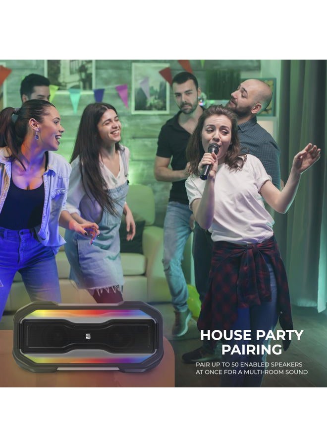 Altec Lansing ROCKBOX XL Wireless Bluetooth Speaker, Portable Waterproof Speaker with 20 Hour Playtime and 5 Illuminating LED Light Modes, Floating Wireless for Indoors and Outdoors - Image 4