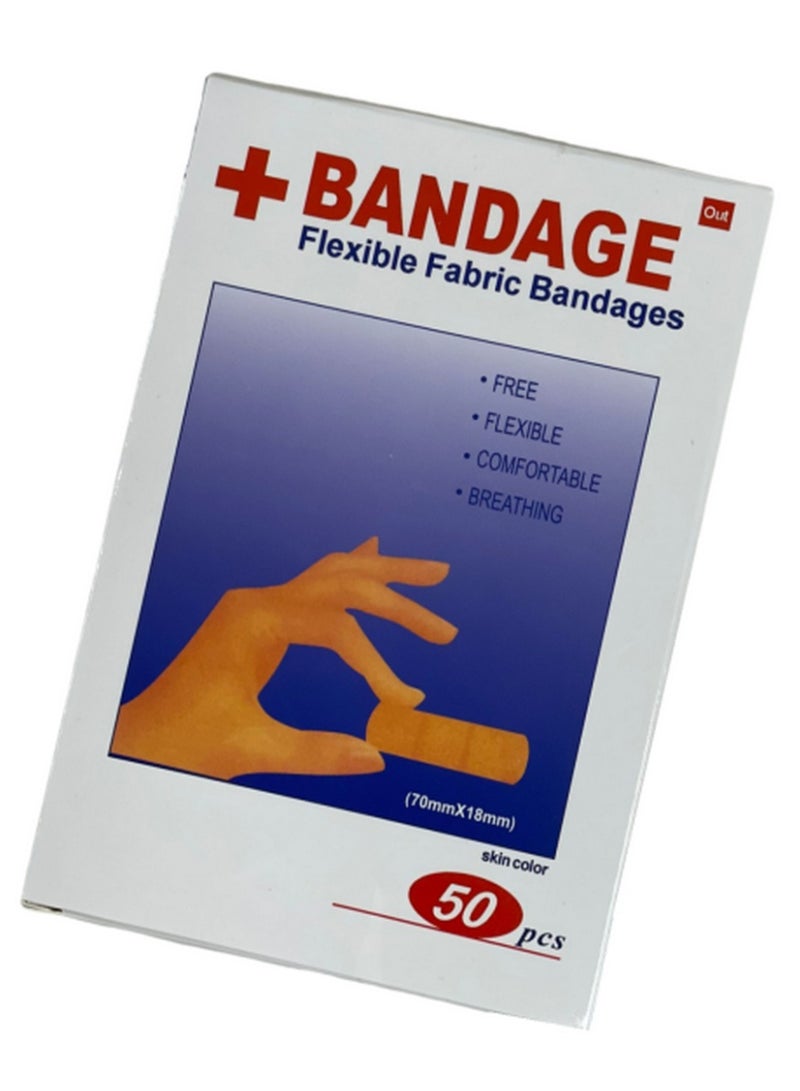 OUT Flexible Fabric Bandages Skin Color 50 Pcs Pack - Image 2