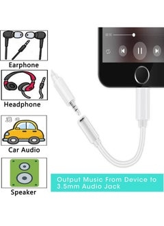LIXES Lightning Headphone Jack Adapter Dongle [ MFi Certified ] Earbuds Headphone Converter for Apple iPhone 12/12Pro/SE/11/Pro/Pro Max/XR/Xs/Xs Max/X/8/7,Music Control,Calling&Siri Supported  - Image 3