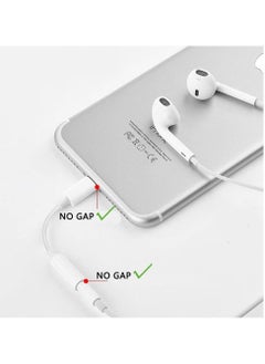 LIXES Lightning Headphone Jack Adapter Dongle [ MFi Certified ] Earbuds Headphone Converter for Apple iPhone 12/12Pro/SE/11/Pro/Pro Max/XR/Xs/Xs Max/X/8/7,Music Control,Calling&Siri Supported  - Image 4