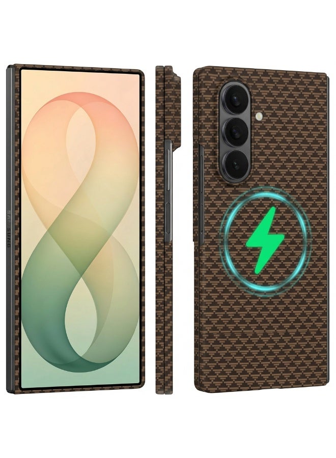بروتيكت جراب فائق النحافة من ألياف الأراميد لهاتف Samsung Galaxy Z Fold 8 Ultra، متوافق مع MagSafe، بتصميم نحيف للغاية، مصنوع من ألياف الأراميد المنسوجة 1500D، مع غطاء أمامي وخلفي - Image 1