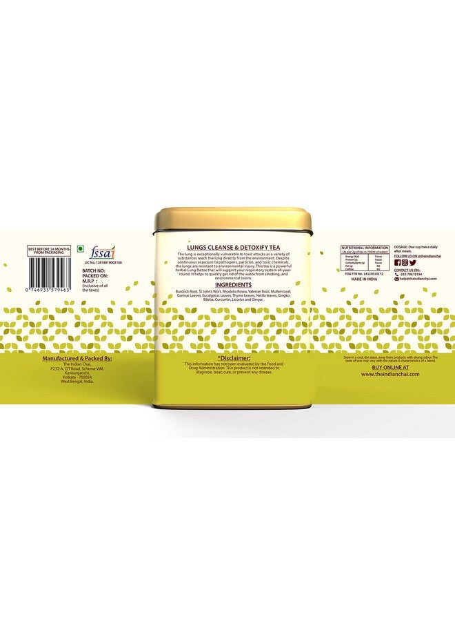 The Indian Chai شاي هندي - مجموعة شاي تنظيف الرئتين الصحية مع شاي تنظيف الرئتين 100 جرام وشاي المولين 80 جرام، شاي عشبي مضاد للتدخين، دعم عشبي لصحة الجهاز التنفسي، الشعب الهوائية ووظيفة المناعة - Image 3