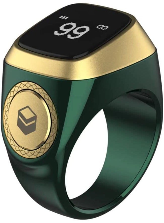 Zikr 1 Lite Smart Ring for Muslims Tally Tasbeeh Counter with Vibration Reminder Green - Image 1