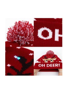 PRINTSHOP4ME Christmas Light-Up Beanie Hat–Soft And Warm Winter Cap For Holiday Parties,Christmas Events And Gift Giving–Unisex Design For Adults And Kids–Perfect For Winter Celebrations  - Image 3