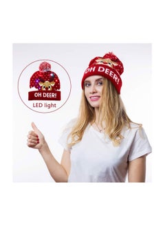 PRINTSHOP4ME Christmas Light-Up Beanie Hat–Soft And Warm Winter Cap For Holiday Parties,Christmas Events And Gift Giving–Unisex Design For Adults And Kids–Perfect For Winter Celebrations  - Image 5
