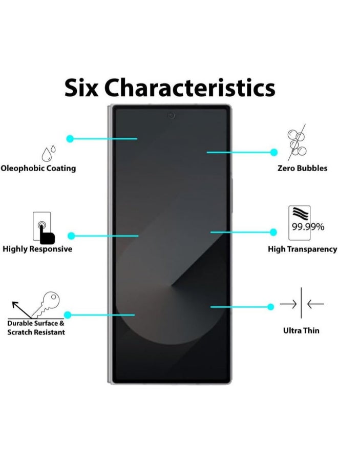 Protect PROTECT Privacy Screen Protector for Samsung Galaxy Z Fold 6 | 9D Matte Tempered Glass, Anti-Scratch, Black – Model: PZFLD6  - Image 2