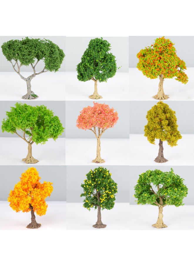 Generic - Landscape Sand Table Model Tree Mini Handmade Micro Landscape Scene Wire Flower Tree Finished Small Tree Modeling Materials-Color:Yellow Orange Flower Tree 15cm 1 Tree - Image 1