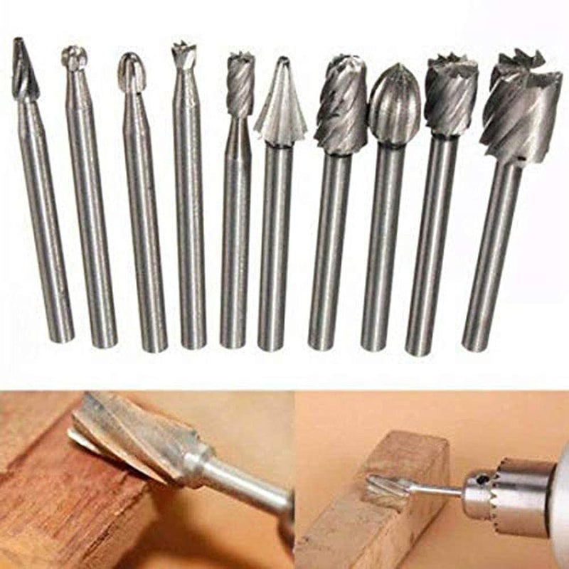 Diy Crafts 12711 9180 Rotary File Electric Grinding Polishing Head Engraving Cuter Woods Multicolor 10 Piece - Image 1