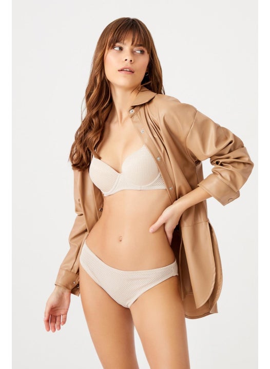 Honeycomb Patterned Support Ten Bra Set (626T)