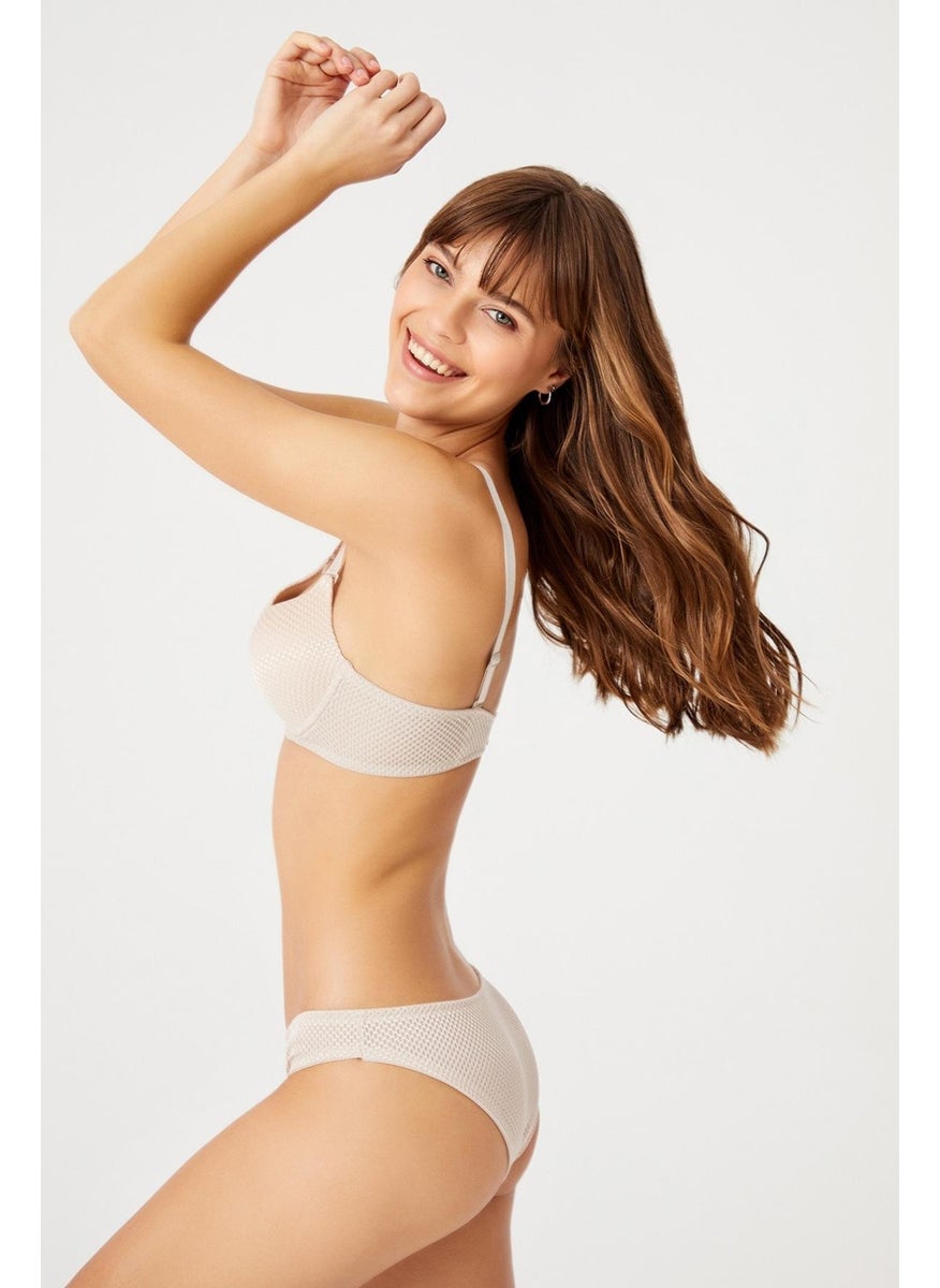Honeycomb Patterned Support Ten Bra Set (626T)