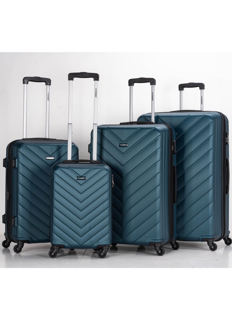 ستارجولد 4 عبوات من عربة أمتعة مقفلة ذات رقم دوار للجانب الصلب - Image 1