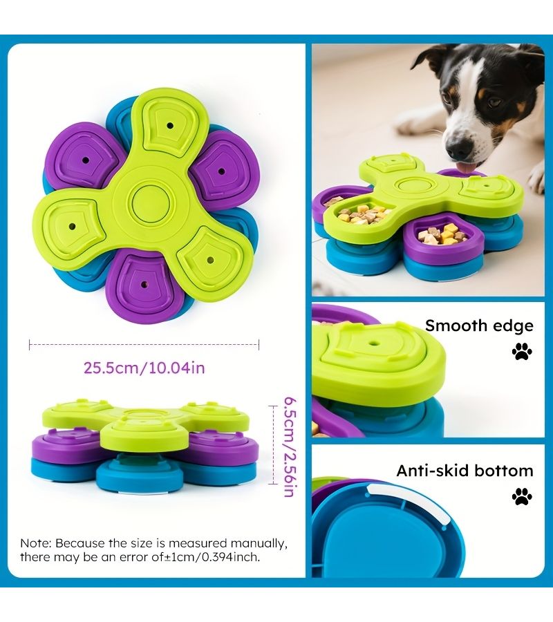 Interactive Dog Puzzle Feeder 3 Layer Slow Feeder Sky Blue For IQ Smell Training - Image 1