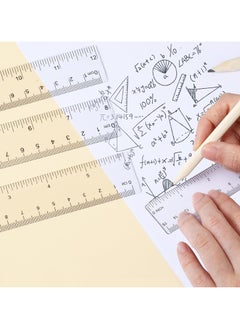 Oasisgalore 6PCS Clear Plastic Ruler Set - 3 Sizes with Inches & Metric for School & Office Use  - Image 5