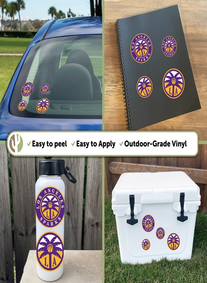 Desert Cactus Los Angeles LA Sparks WNBA Women's National Basketball Association Officially Licensed Sticker Vinyl Decal Laptop Water Bottle Car Scrapbook (Type 1-1) - Image 2