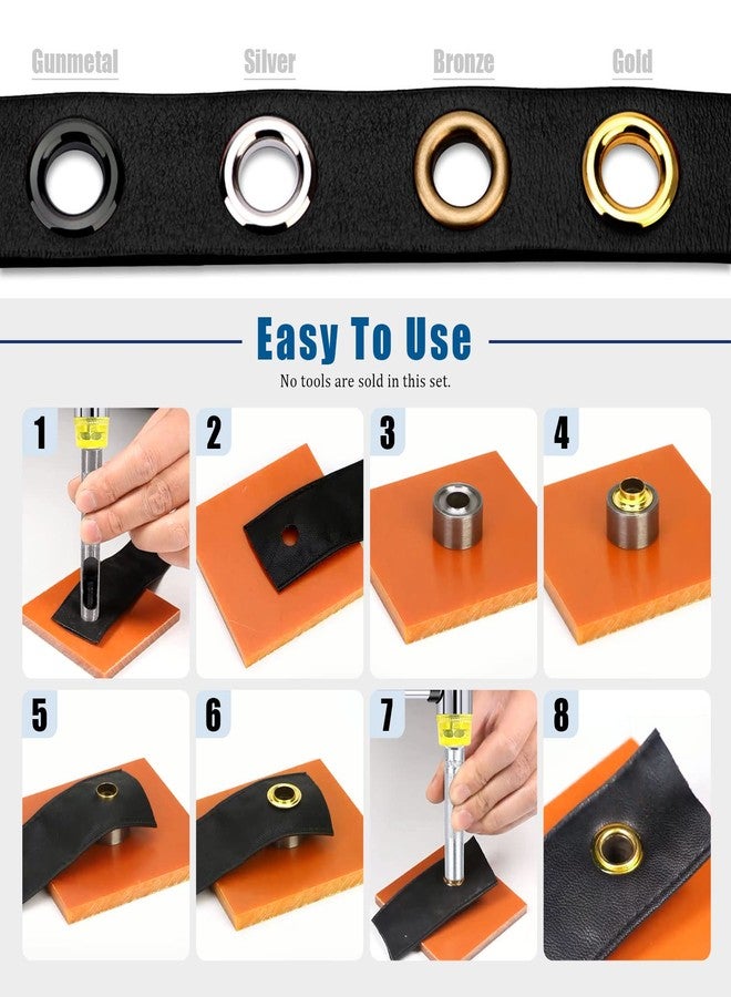 Glarks 100Pcs 12MM Bronze Metal Thickened Grommet Eyelets with Washers Kit for Fabric, Canvas, Curtain, Clothing, Leather Repair - Image 5