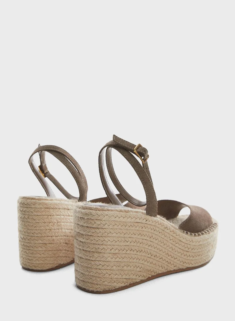 MANGO Alex Wedge Sandals