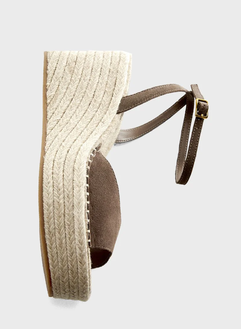 MANGO Alex Wedge Sandals