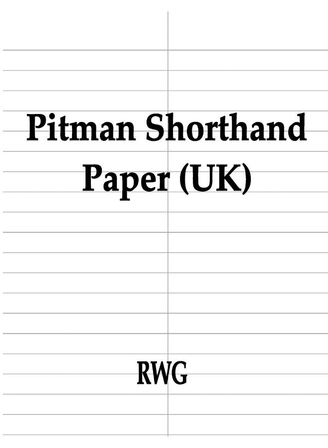 Pitman Shorthand Paper (UK): 50 Pages 8.5" X 11" - Image 1
