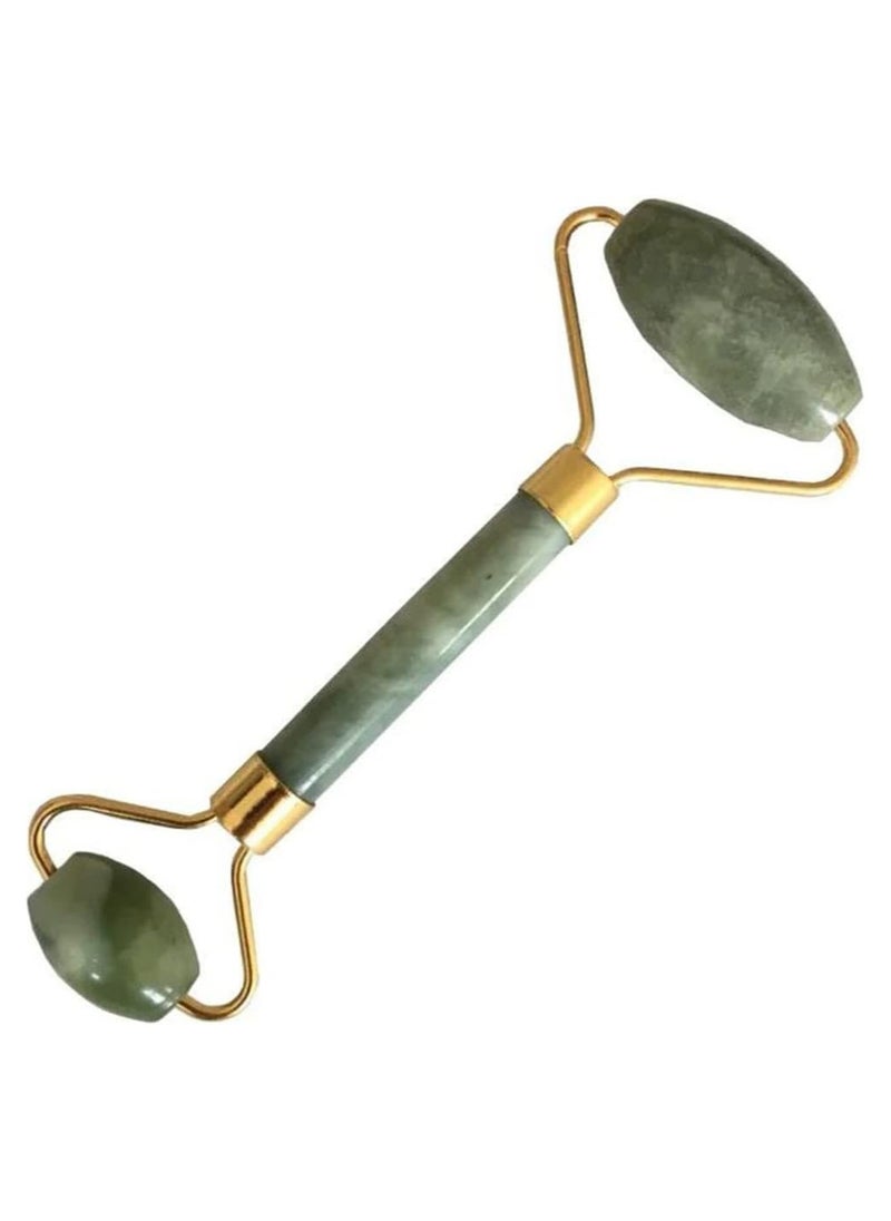 Estrico 1 x Jade Roller Facial Massager Tool Double Headed Stone Facial Roller Massager Face Slimming Lift Massage 14cm  - Image 1