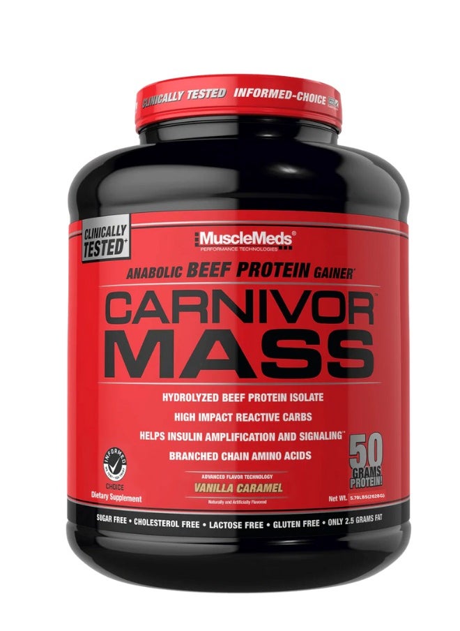 Carnivor Mass Anabolic Beef Protein Gainer Vanilla Caramel Flavor 14 Servings. - pzsku/Z8556722BED35DAFA19ACZ/45/_/1723819753/371c9916-d1f4-455b-abed-ed2491ef5f21