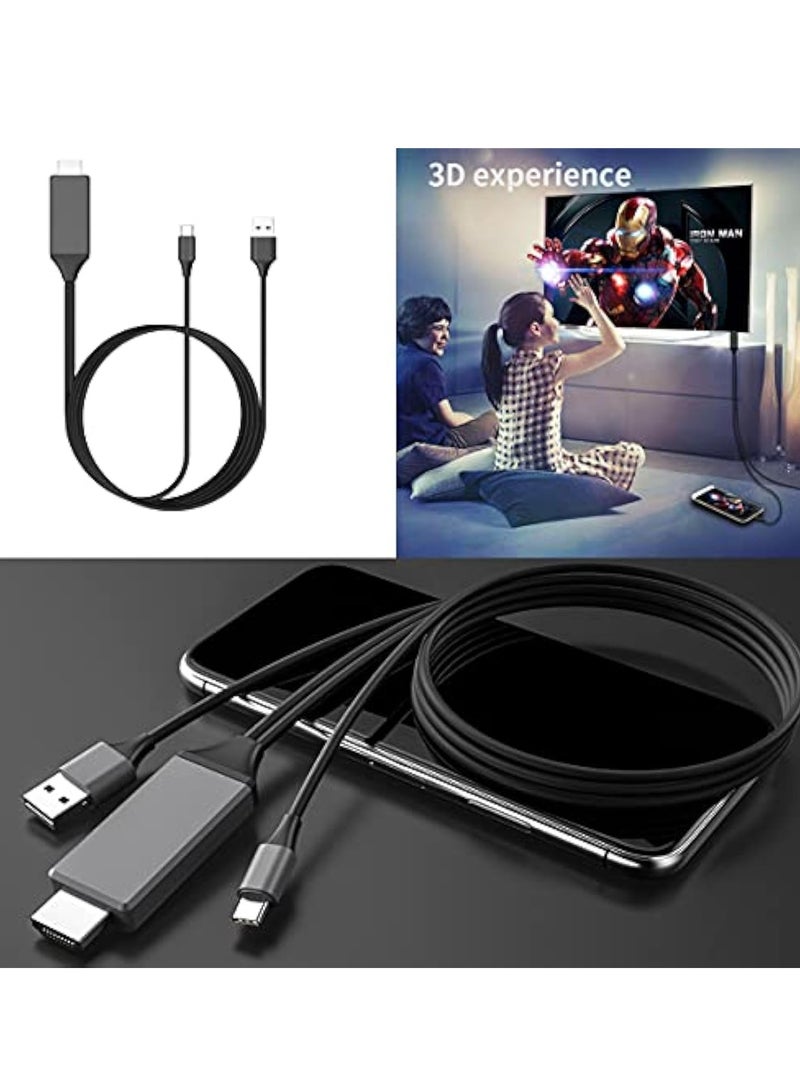 KASTWAVE USB C to HDMI Cable, 4K Video Converter, USB to HDMI Adapter, Type C HDMI Multiport AV Converter, Multi-Monitor Cable, USB 3.0 Port Compatible MacBook, S9/S10/ S20/ S21/Note 9/Note 10/Note 20 - Image 2