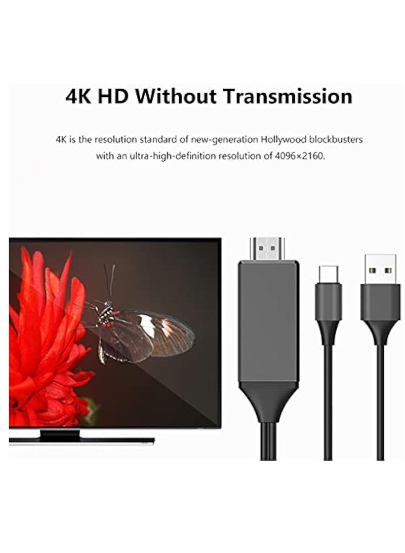 KASTWAVE USB C to HDMI Cable, 4K Video Converter, USB to HDMI Adapter, Type C HDMI Multiport AV Converter, Multi-Monitor Cable, USB 3.0 Port Compatible MacBook, S9/S10/ S20/ S21/Note 9/Note 10/Note 20 - Image 4